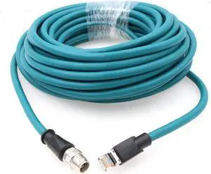 ZBLZGP M12 8 Pin X-Code Male to RJ45 Shielded Ethernet Power Cat7e Cable for Cognex Industrial Camera in Sight 8200 8400 Series 8M