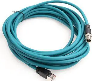 ZBLZGP M12 Cognex Industrial Camera Cable X-Code 8pin Male to RJ45 Cat7e High Flex Gigabit Ethernet Cable for Cognex in Sight 8200 8400 Series 20M