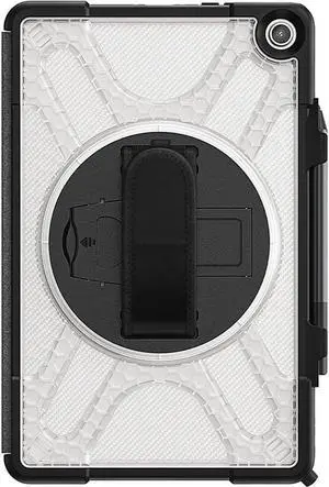 SaharaCase Defense-X Series Case for Amazon Fire Max 11 (2023) [Shockproof Bumper] Heavy Duty Rugged Protection Antislip Integrated Kickstand (Clear)