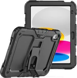 Sahara - Raider Series Heavy-Duty Case for iPad 11'' (A16) and iPad 10.9" (10th Gen), Scorpion Black, (TB00279)