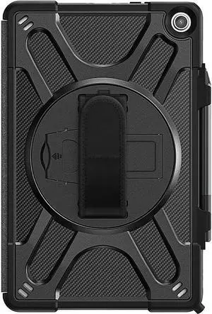 SaharaCase Defense-X Series Case for Amazon Fire Max 11 (2023) [Shockproof Bumper] Heavy Duty Rugged Protection Antislip Integrated Kickstand (Black)