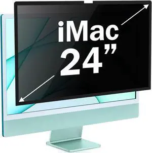 ZOEGAA Removable 24 inch iMac Privacy Screen Filter (2021-2024, M1, M3, M4 Chip), Computer Monitor Privacy Screen for iMac 24 inch and Anti-Spy Anti Blue Light Glare Filter