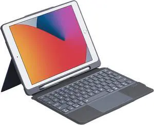 Zoof for iPad 9th Generation Case with Keyboard (10.2", 2021), Multi-Touch Trackpad, 7 Color Backlight, Magnet Detachable Keyboard for iPad 8th Gen (2020), 7th Gen (2019), Air 3