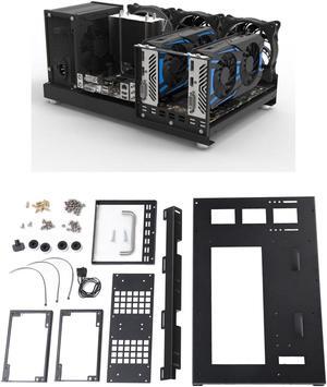 Computer ATX Open Motherboard Rack, DIY Computer Motherboard Case Rack,ATX MATX PC Motherboard Case Frame, Gaming PC Case Open Frame with Handle, Supports Water Coolers