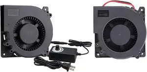 GDSTIME 120mm Blower Bundle | 120V AC Powered Blower Fan with Speed Control & 12V 2-Pin DC Centrifugal Fan