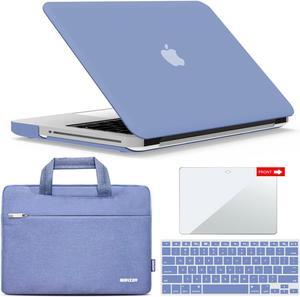 IBENZER Compatible with Macbook Pro 13 Inch case A1278 2012-2008, Hard Shell Case with Bag & Keyboard & Screen Cover for Old Version Mac Pro 13 with CD-ROM, Serenity Blue, P13SRL+3SP