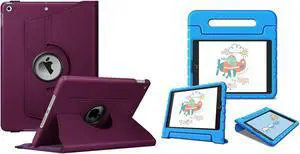 Fintie 360 Degree Rotating Case for iPad 9th / 8th / 7th Generation 10.2 Inch + Shockproof Lightweight Kids Case