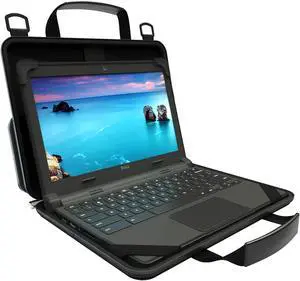 UZBL 13-14 Inch Protective Always-on Chromebook Hard Case with Adjustable Shoulder Strap and Carrying Handles