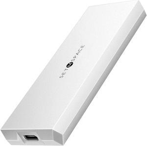 SETMSPACE NVME Enclosure ['Tough Guy' Quality] 10 Gbps NVME & SATA, Solid Aluminium Alloy Case for M-Key SSD, Screw Fixed M.2 Enclosure with USB C/A Cable, SSD Enclosure for 2230/2242/2260/2280-NEW