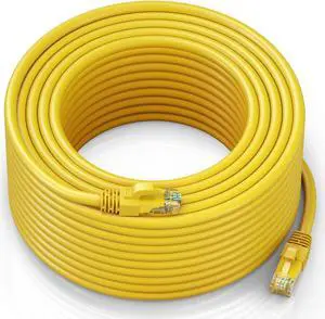 Maximm Cat 6 Ethernet Cable 300 Ft,Cat6 Cable, LAN Cable, Internet Cable, Patch Cable and Network Cable - UTP (Yellow) 300 Feet ethernet Cord