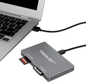 Dual-Slot CFexpress Type B and SD 4.0 UHS-II Card Reader USB 3.2 Gen 2 10Gbps, Compatible for Thunderbolt 3 USB3.1 and USB 3.0,Support Windows/Mac OS