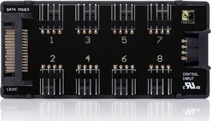 Noctua NA-FH1, 8 Channel Fan Hub for up to Eight 12V or 5V Based 4-pin PWM or 3-pin Fans (Black)