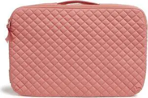 Vera Bradley Women's Cotton Laptop Organizer, Terra Cotta Rose - Recycled Cotton, One Size