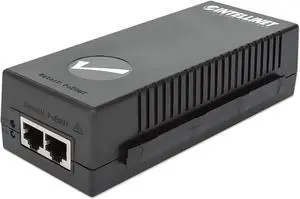 Intellinet 2.5G PoE+ Injector - 2.5Gbps & 30W Power Over Ethernet Output, Supports Distances Up to 328ft, 2.5GBASE-T IEEE802.3bz RJ45 Ethernet, Wall Mountable - 3 Yr Mfg Warranty - 561570
