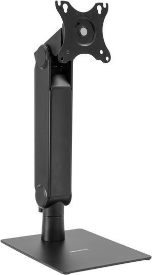 Mount-It! Freestanding Single Monitor Mount 17" to 32", Height Adjustable, Tension Adjustable Spring Mechanism Monitor Stand, Max VESA 100x100, Swivel, Rotation, Instant Height Adjustment, Black