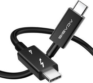 ACASIS [Intel Certified Thunderbolt 4 Cable 6.6ft, 40Gbps Data Transfer, 100W PD Charging, 8K Video, Compatible with Thunderbolt 4/3, USB-C, USB4 Devices, Black (6.6ft/2m)