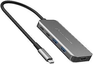 j5create USB4 8K60 Slim Hub - 6 in 1 USB4 Hub with 8K60/4K144 HDMI, PD Charging, USB-A, USB-C Ports | Compatible with MacBook, Windows Laptops, Thunderbolt 3/4, and USB4 Devices (JCH453)