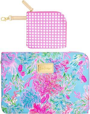 Lilly Pulitzer Padded Tech Sleeve with Small Zip Pouch for Accessories, Cute Laptop Case for Women, Tablet Bag or 13 Inch Laptop Sleeve (Cay to My Heart)