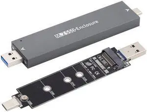 xiwai Type-C USB3.0 to Combo NVME M-Key M.2 NGFF SATA SSD PCBA Case 2280/2242/2230mm Adapter RTL9210B Chipset