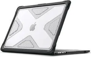 Fintie Case for MacBook Air 15 Inch A3241 A3114 A2941 (2023 2024 2025 Release) - Heavy Duty Rugged Hard Shell Case Cover with TPU Bumper for MacBook Air 15.3" M2 M3 M4 Chip, Clear