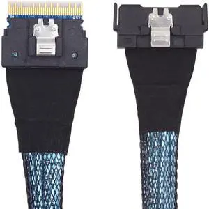 xiwai MCIO SFF-8654 SAS 4.0 74Pin Male to PCI-E Slimline 8i 74Pin Male PCI-E 5.0 Mini Cool Edge IO Extender Cable 1.15ft