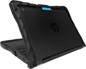 Gumdrop DropTech Case Fits HP Fortis x360 11-inch G3 J Chromebook (2in1) for Kids K-12 Students Teachers & Classrooms - Drop Tested Rugged Shockproof Bumpers for Reliable Device Protection - Black