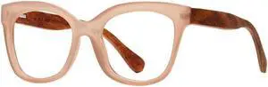 Blue Planet Cat Eye Glasses for Women and Men - Nora Walnut Rose Blue Light Blocking Glasses, Cat Eye Glasses Frames, Bluelight Blockers Computer Glasses, 1.75