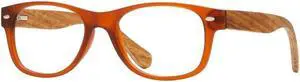 Blue Planet Blue Light Glasses for Men and Women - Shaw Matte Brown Bluelight Blockers Glasses for Men and Women, Square Frame Computer Gaming Glasses for Anti Glare, 1.75
