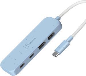 j5create 4-in-1 USB-C to 4-Port Type-A & Type-C Hub(Eco-Friendly), USB-C Hub with 10 Gbps 2 USB-A & 2 USB-C | Compatible with MacBook Pro, MacBook Air, iPad, Mac Mini and More Type C Devices(JCH342EC)