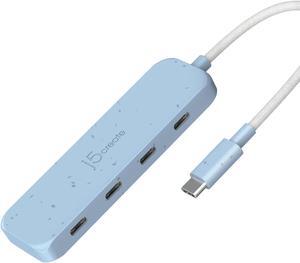 j5create 4-in-1 USB-C to 4-Port Type-C Hub(Eco-Friendly), USB-C Hub with 10 Gbps USB-C | Compatible with MacBook Pro, MacBook Air, iPad, Mac Mini and More Type C Devices and More(JCH345EC)