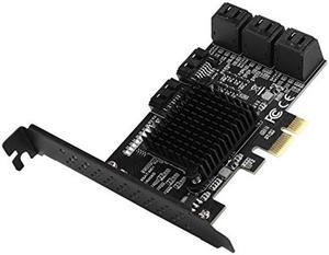 ASHATA PCIE SATA Card,PCI-E to SATA3.0 Controller Expansion Board 8-Port SATA3.0 Interface Expansion Card,PCI-E SATA Adapter Card Fit for Windows 7/8/XP/10