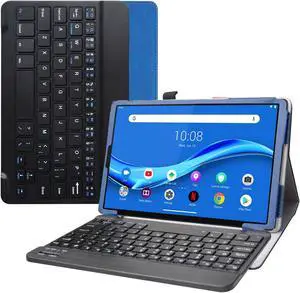 Bige for Lenovo Tab M10 Plus Keyboard Case,PU Leather Cover with Romovable Keyboard for Lenovo Tab M10 Plus/Smart tab M10 Plus/Smart Tab M10 Plus Gen 2 10.3" Tablet,Blue