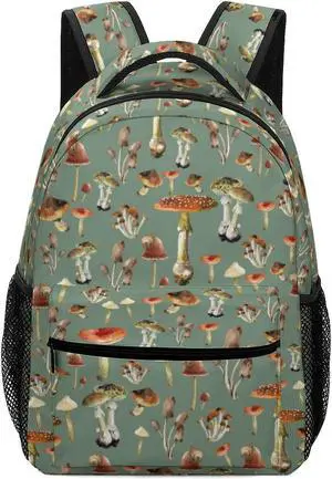 Aparajita Vintage Mushroom Collage School Backpack Gifts Fashion Travel Laptop Backpack for Men Women Teenagers Children