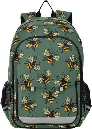 ALAZA Cute Bee Backpack Bookbag Laptop Notebook Bag Casual Travel Trip Daypack for Women Men Fits 15.6 Laptop