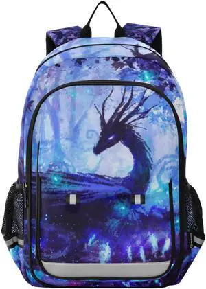 ALAZA Dragon in Forest Laptop Backpack Purse for Women Men Travel Bag Casual Daypack with Compartment & Multiple Pockets