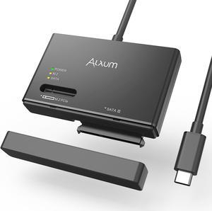 M.2 NVMe SATA HDD Enclosure - USB 3.2 Gen 2 PCle 10Gbps Hard Drive Reader Supports SSD Trim Instructions and UASP Acceleration for Faster Reading and Writing Speeds for M.2 NVMe/SSD/SATA