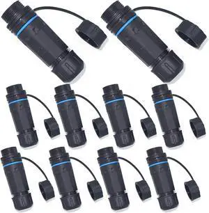 ANMBEST 10PCS Shielded RJ45 Waterproof Panel Mount Connector IP68 Cat5/5e/6 8P8C Ethernet LAN Cable Coupler Female to Female Outdoor Network Adapter Brand