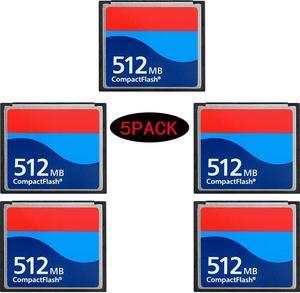Five Pack 512MB CompactFlash Memory Card Digital Camera Card Industrial Grade Card