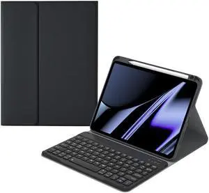 AnMengXinLing Keyboard Case for iPad 10.2" 9th 8th 7th Generation, Magnetically Detachable Wireless Keyboard with Pencil Holder for 10.2inch iPad 9/iPad8/iPad7/Air3/Pro10.5, Balck