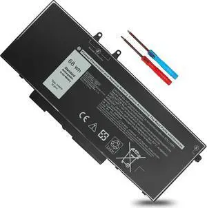 68WH 3HWPP Battery for Dell Latitude 5401 5410 5411 5501 5510 5511 Precision 3541 3550 3551 Inspiron 17 7500 7506 2-in-1 Black Edition Series 03HWPP P80F002 N2NLL 1VY7F 3YNXM 451-BCMN,15.2V 4 Cells