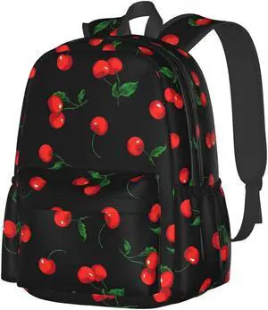 KiuLoam 17 Inch Backpack Pattern Of The Cherry Laptop Backpack Shoulder Bag School Bookbag Casual Daypack