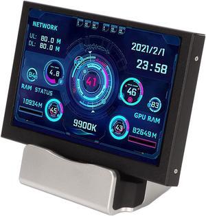 5 inch USB Mini Screen, AIDA64 PC CPU HDD Data Monitor Type C Computer Temperature Screen, PC Sensor Panel Display for AIDA64 Temperature Display PC CPU GPU Data Monitor