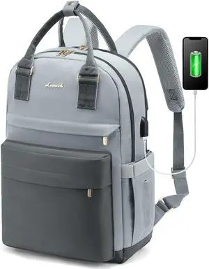 LOVEVOOK Laptop Backpack for Women 15.6 Inch Laptop Bag with USB Port, Fashion Waterproof Backpacks Teacher Nurse Stylish Travel Bags Vintage Daypacks Bookbag for College School Work