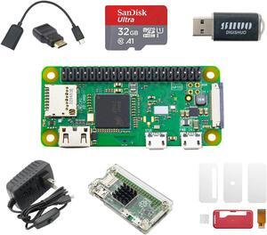 DIGISHUO Raspberry Pi Zero WH(Wireless) 8 in 1 Complete Kit|Pre-Soldered GPIO Headers 1GHz 512M Wtih Two Case | 32G Card | Mini HDMI | Micro USB | GPIO Header | 5V 3A Power Supply