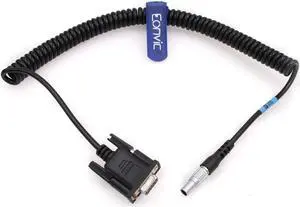 Eonvic GEV102 563625 Data Transfer Coiled Cable for Lei ca Total Station TPS1200/1800/2003 DNA PC 5pin to DB9 RS232 Cable
