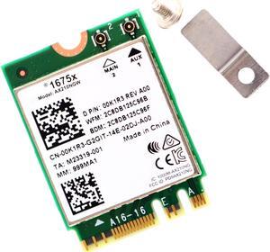 Deal4GO 1675X AX210NGW 802.11AX 6GHz Mu-MiMO Wi-Fi 6E M.2 (A+E Key) Wireless WiFi Adapter Bluetooth 5.2 0K1R3 for Dell Acer ASUS MSi Laptop AX210 Windows 10