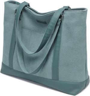 Large Tote Bags for Women 15.6 Inch Laptop Bag Lightweight Canvas Professional Work Briefcase