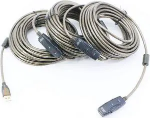 PASOW USB 2.0 A Male to A Female Extension Cable High Speed 480 Mbps (100 Feet with Led Light)