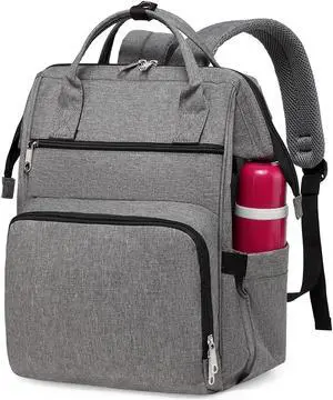 Gatycallaty Backpack Purse for Women Work Nurse Travel Laptop Teacher Bags for Women Nurse Accessories for Work Nursing Essentials College Book Bags with Luggage Strap Ladies Large Size