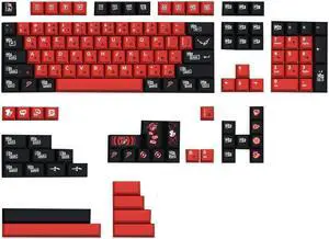 Persona Theme Goddess Keycap Japanese Red Black 142 Keys Cherry Profile PBT 5 Side DYE Sublimation for GH60 GK61 GK64 68 75 84 87 96 980 104 108